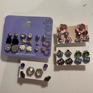 21 pair earring lot